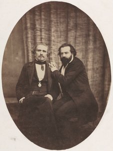 Portret van de acteur Pierre Bocage en vriend, ca. 1860 door Eugène Colliau