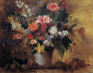 Bloemenstilleven door Eugène Delacroix