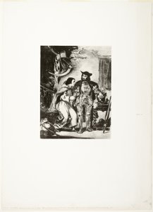 Broeder Martin grijpt de ijzeren hand van Goetz door Eugène Delacroix