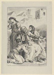 Dood van Goetz von Berlichingen door Eugène Delacroix