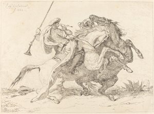 Ontmoeting van de Moorse Ruiters door Eugène Delacroix