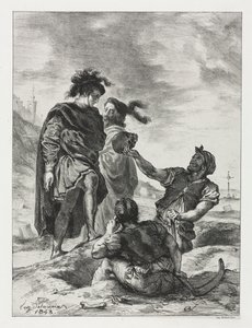 Hamlet: Hamlet en Horatio met de Grafdelvers door Eugène Delacroix