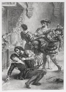 Hamlet: De Dood van Hamlet door Eugène Delacroix