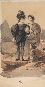 Hamlet en Horatio in het kerkhof, 1827-28