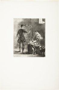 Hamlet en Ophelia door Eugène Delacroix