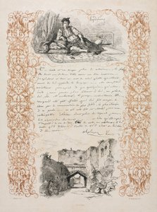Jodin van Algiers en een straat in Algiers door Eugène Delacroix