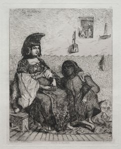 Joodse Vrouw uit Algiers door Eugène Delacroix