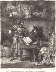 Mephisto verschijnt aan Faust door Eugène Delacroix