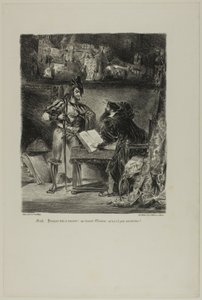 Mephistopheles verschijnt aan Faust, uit Faust