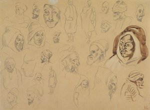 Studies van Arabische Hoofden en Figuren, na 1832