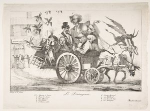 De raad van censuur verhuist, 1822 door Eugène Delacroix