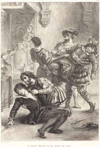De Dood van Hamlet Act V, Scene II door Eugène Delacroix