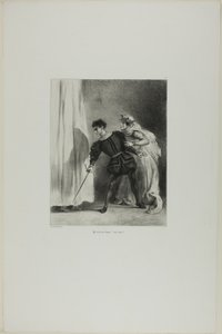 De moord op Polonius, plaat 9 uit Hamlet