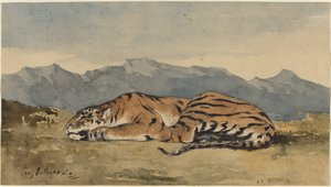 Tijger door Eugène Delacroix