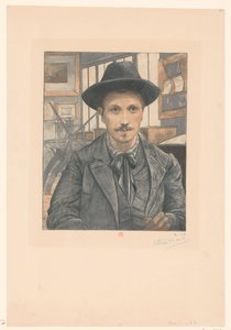 Zelfportret van Eugène Delâtre