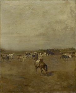 Arabisch kampement door Eugène Fromentin