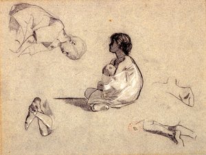 Studies van Arabische kinderen door Eugène Fromentin