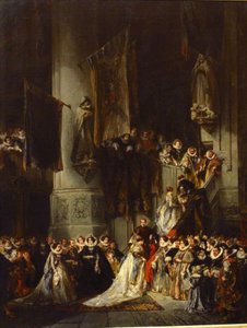 Een ceremonie in de kerk van Delft
