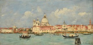 Venetië. Douane en Notre-Dame-de-la-Salute door Eugene Louis Boudin