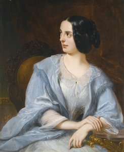Portret van de actrice van het Keizerlijk theater Vera Samoylova, 1845
