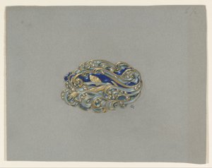 Ontwerp voor een Broche door Eugene Grasset