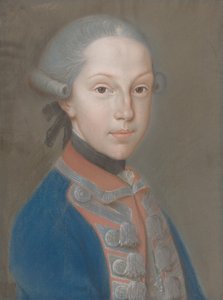Portret van een Jonge Man in Uniform door European 18th Century