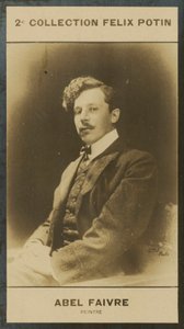 Abel Faivre, schilder (zw/w foto)