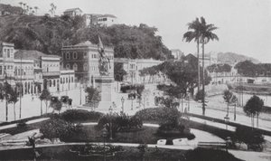 Brazilië: Praca Cabral, Rio (z/w foto) door European Photographer