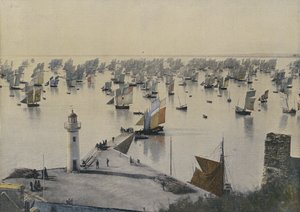 Vertrek van vissersboten uit Cancale (gekleurde foto) door European Photographer