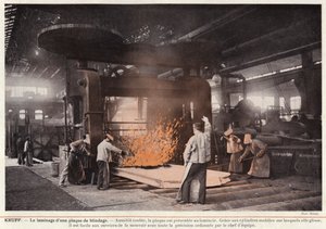 Krupp, Het walsen van een pantserplaat door European Photographer