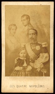Les Quatre Napoleons (zwart-wit foto) door European Photographer