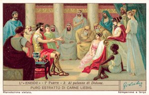Aeneas in het paleis van Dido