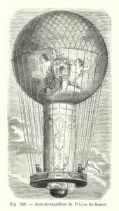 Luchtballon van Pilatre de Rozier (gravure)