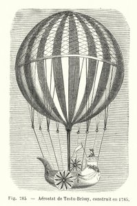 Luchtschip van Testu-Brissy, gebouwd in 1785