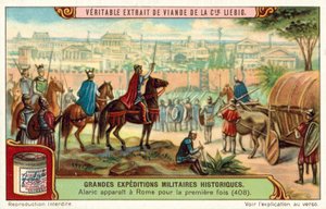 Alarik, Koning van de Visigoten, arriveert voor het eerst bij de poorten van Rome, 408 door European School
