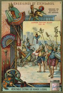 Oude Egyptische krijgers groeten hun koning