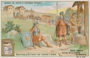Oude Romeinse weg naar het fort van Saalburg