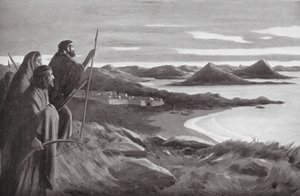 Arische invallers in Griekenland (litho) door European School