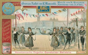 Ballet, Liebig-kaart, begin 20e eeuw (chromo) door European School