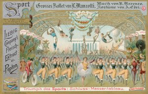 Ballet, Liebig-kaart, begin 20e eeuw (chromo) door European School