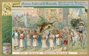 Ballet, Liebig-kaart, begin 20e eeuw (chromo) door European School