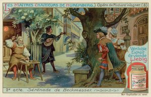 Beckmesser brengt een serenade aan Magdalena verkleed als Eva door European School