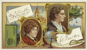 Benjamin Franklin en Isaac Newton