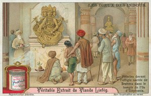 Brahma, Liebig-kaart, begin 20e eeuw (chromo) door European School