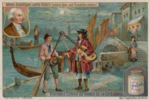 Carlo Goldoni in De Venetiaanse Gondelier of de Geliefden Veracht