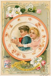 Kindertijd (chromolitho) door European School