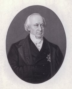 Christian Karl Josias von Bunsen, Duitse diplomaat en geleerde (gravure) door European School