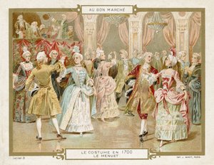 Kostuum in 1700: het dansen van de minuet