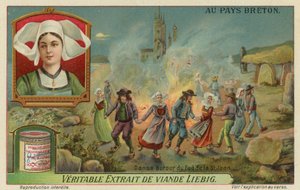 Dansen rond het vuur op de vooravond van Sint-Jan (midzomer)