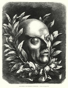 Doodsmaske van de Duitse dichter Friedrich Schiller door European School